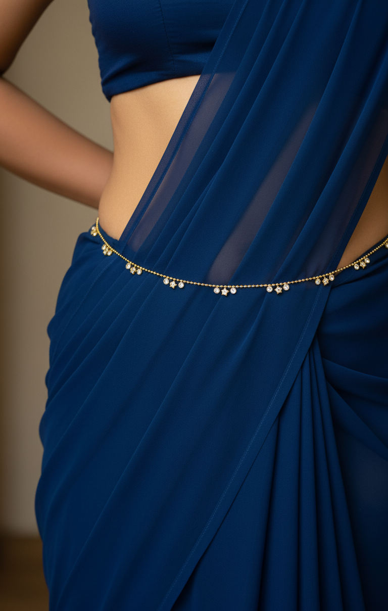 Anti tarnish Star Studded Waist Chain 18K Gold Plated