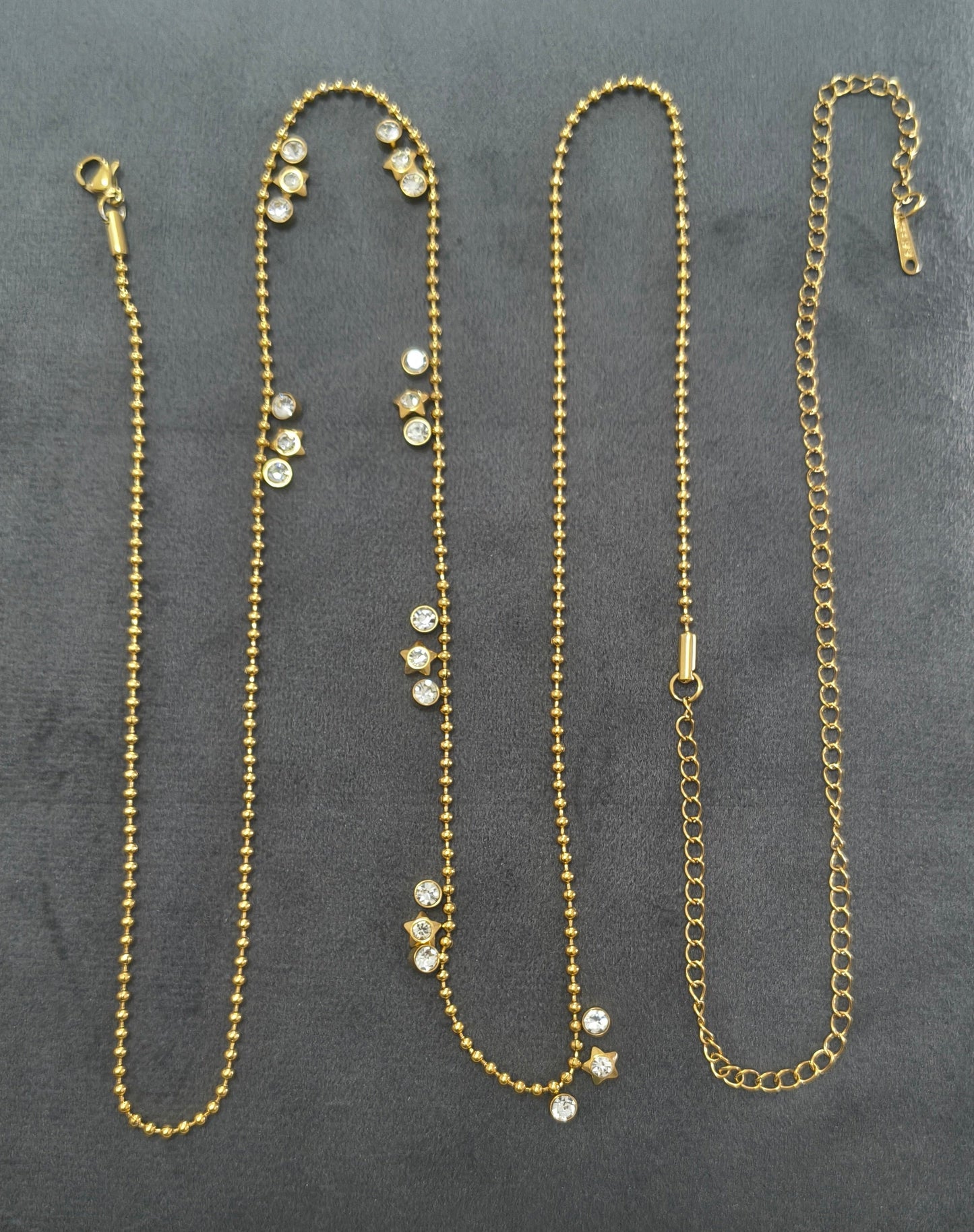 Anti tarnish Star Studded Waist Chain 18K Gold Plated