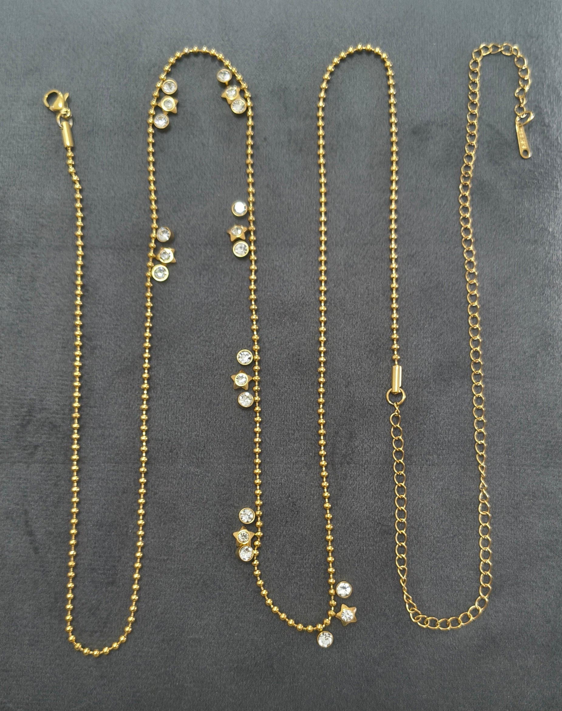 Anti tarnish Star Studded Waist Chain 18K Gold Plated