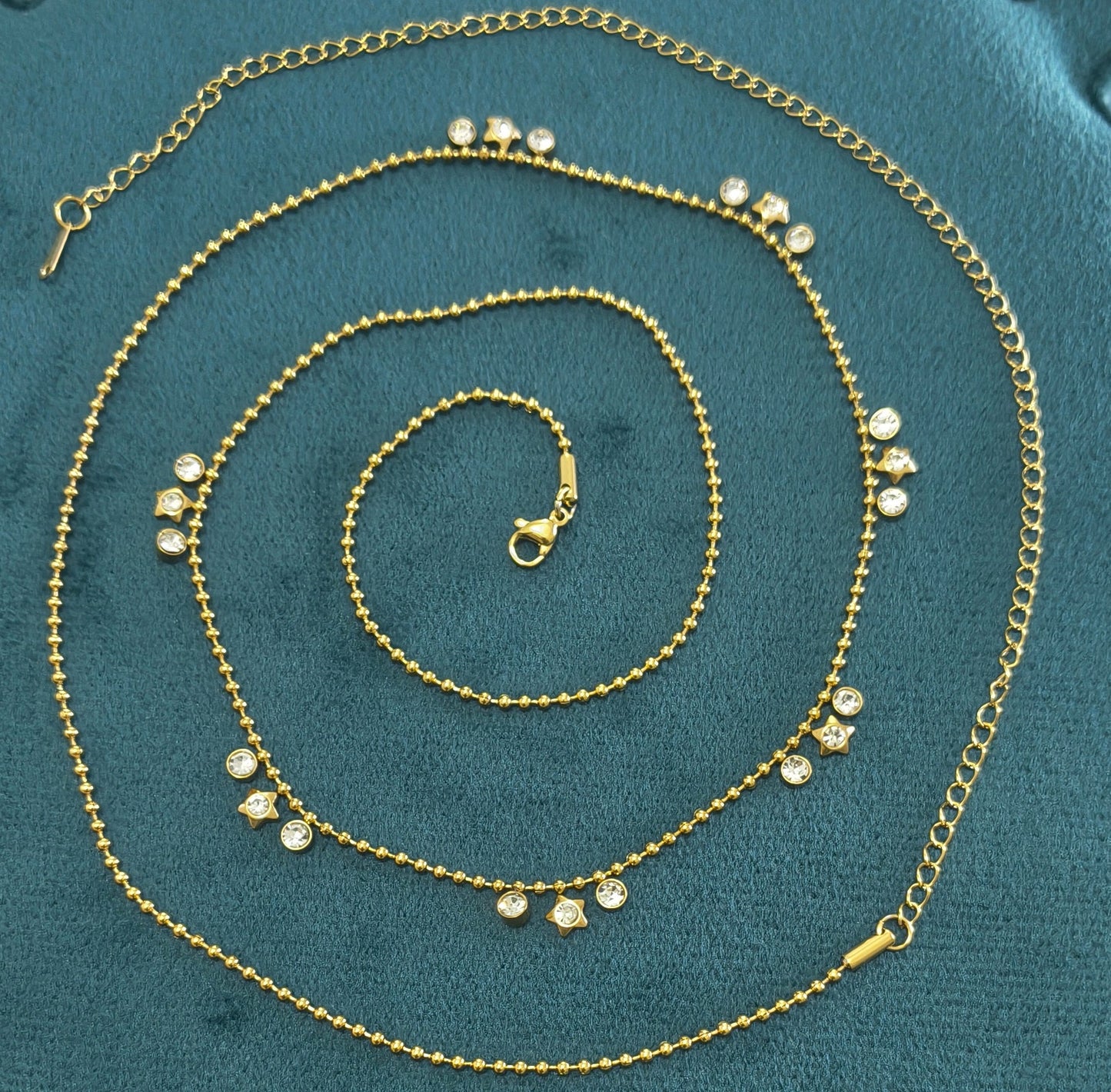 Anti tarnish Star Studded Waist Chain 18K Gold Plated