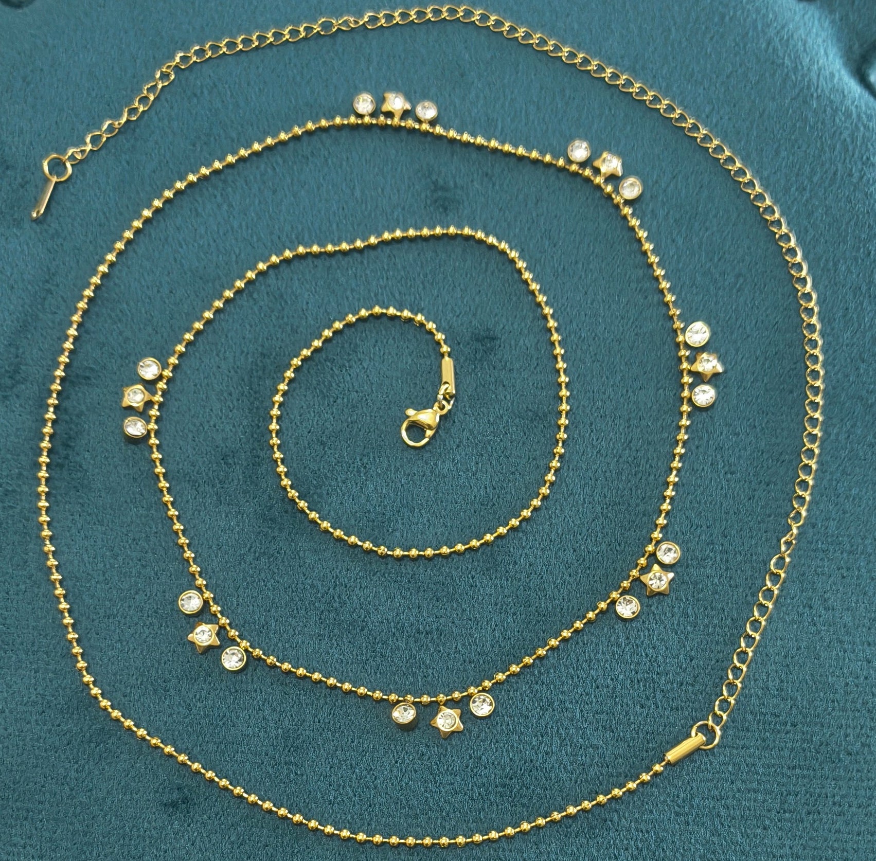 Anti tarnish Star Studded Waist Chain 18K Gold Plated