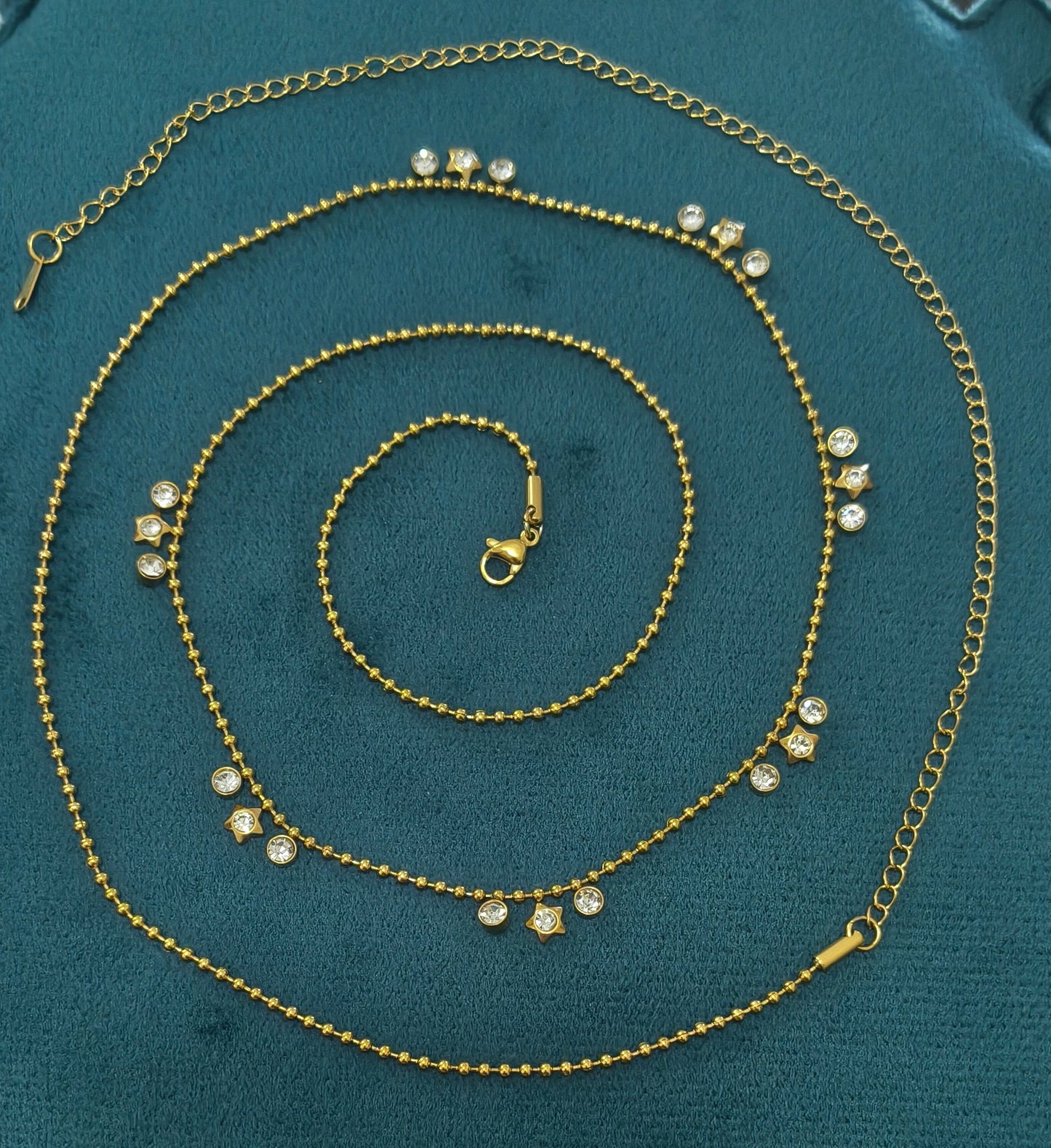 Anti tarnish Star Studded Waist Chain 18K Gold Plated