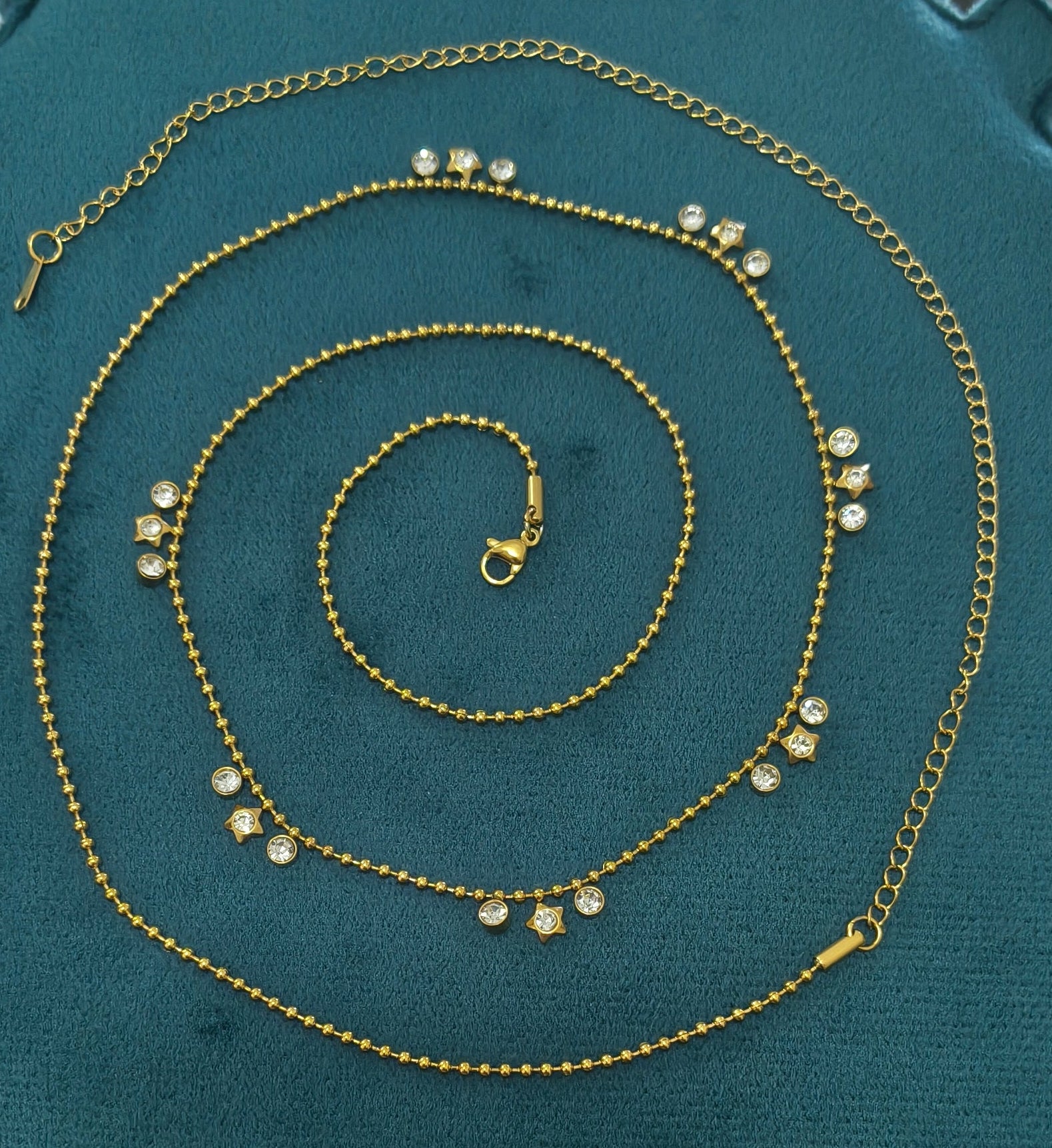 Anti tarnish Star Studded Waist Chain 18K Gold Plated