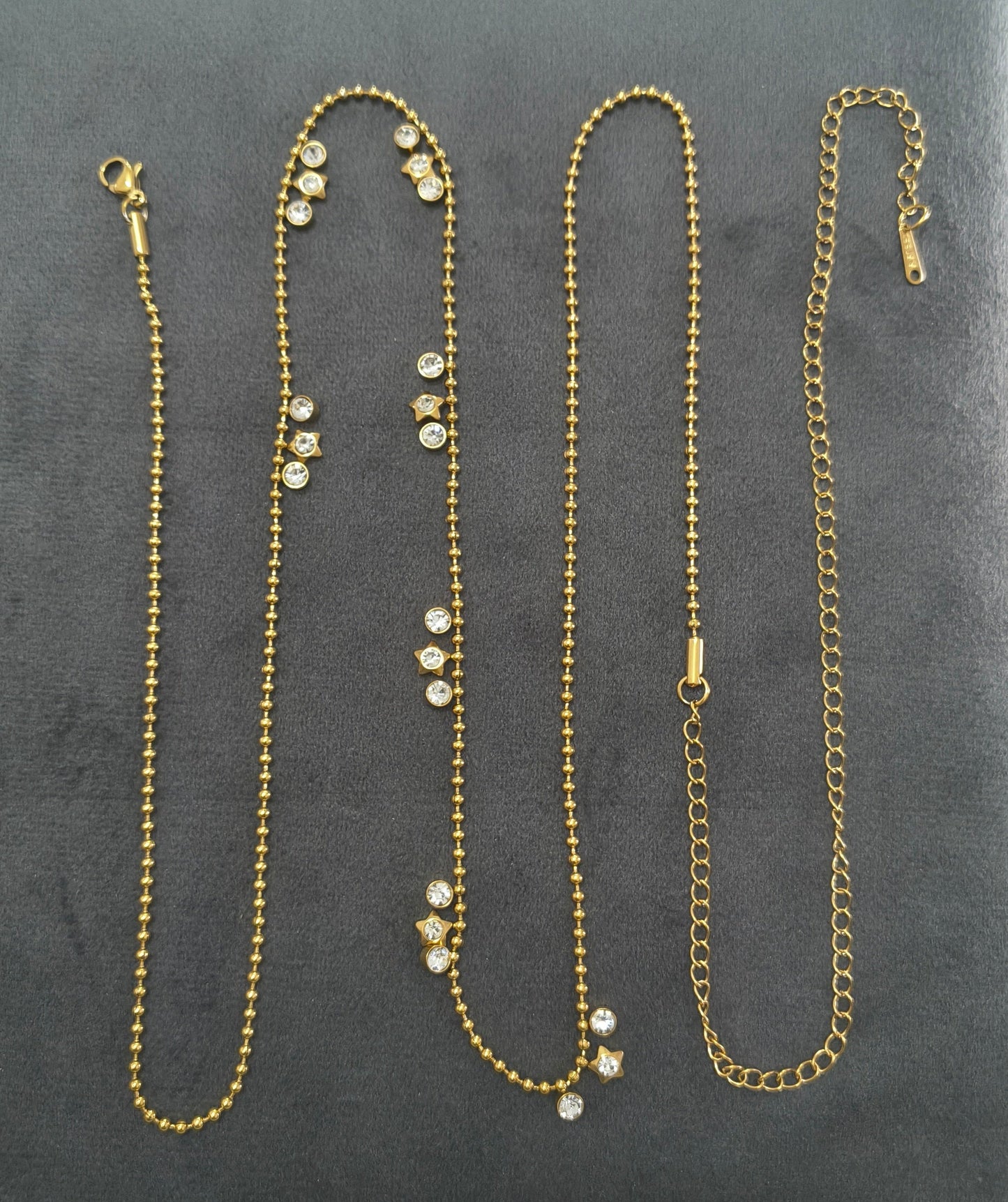 Anti tarnish Star Studded Waist Chain 18K Gold Plated