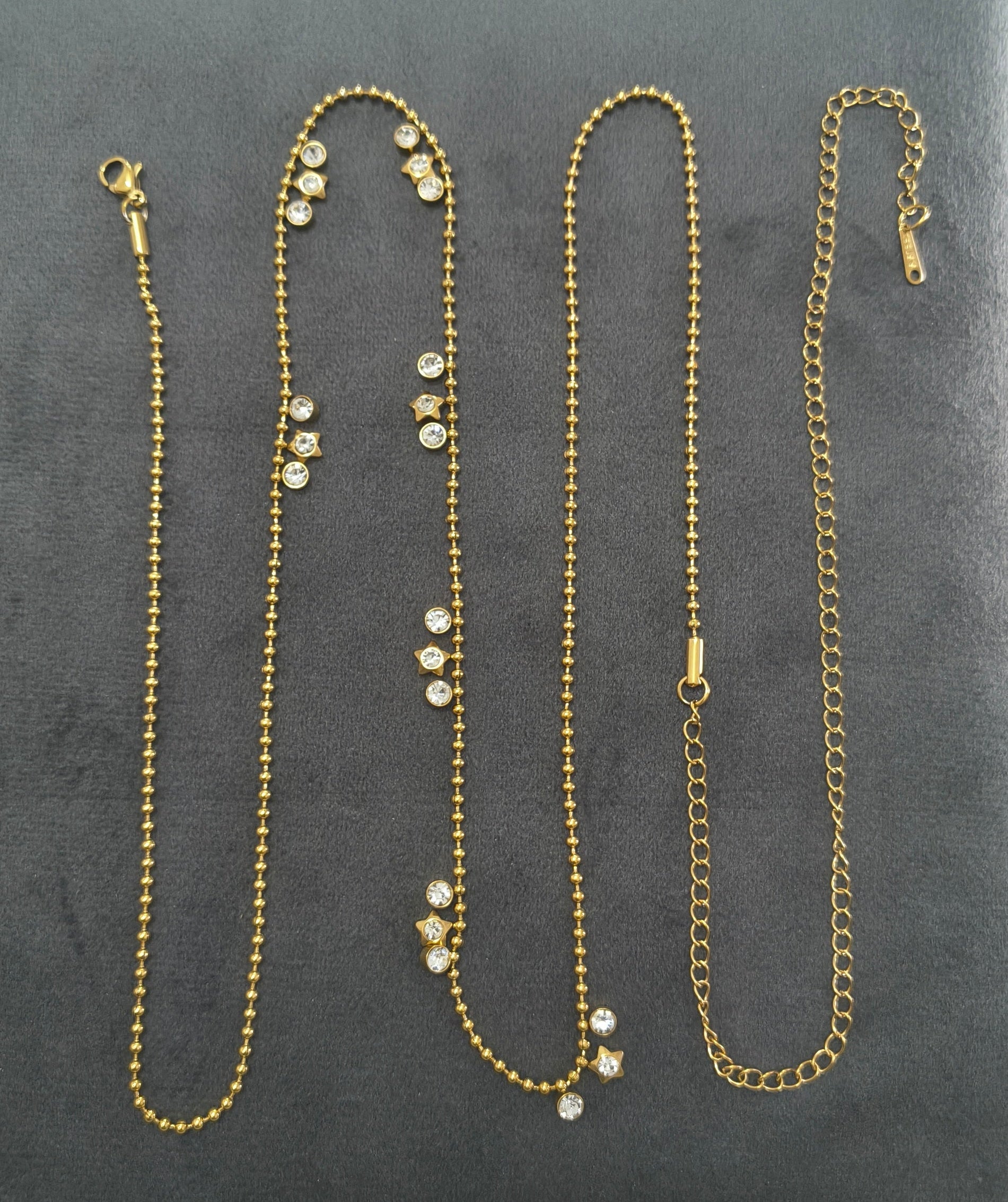 Anti tarnish Star Studded Waist Chain 18K Gold Plated