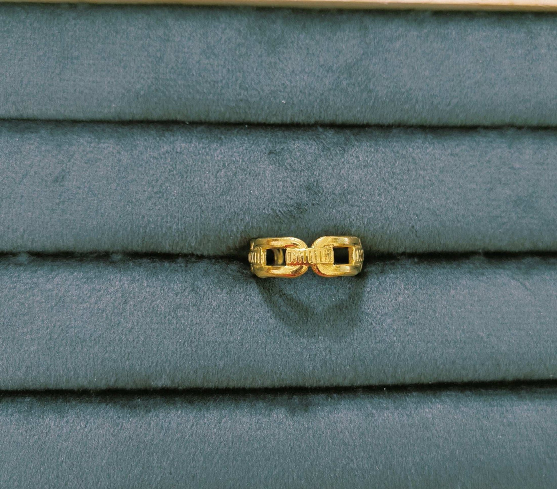 Antitarnish Adjustable Link Style Ring 18K Gold Plated 