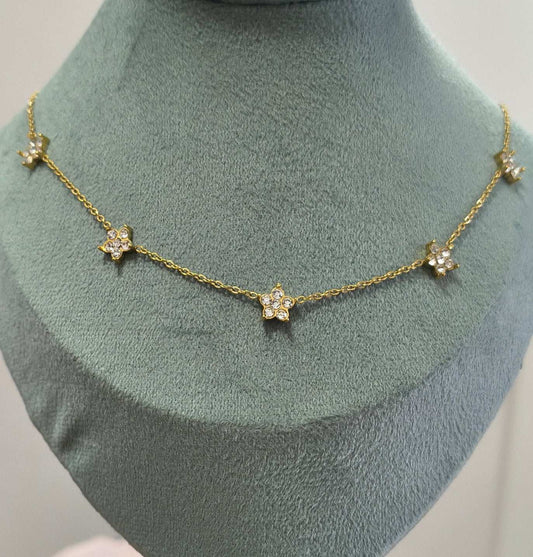 Antitarnish Dainty Golden Star Necklace 18K Gold Plated