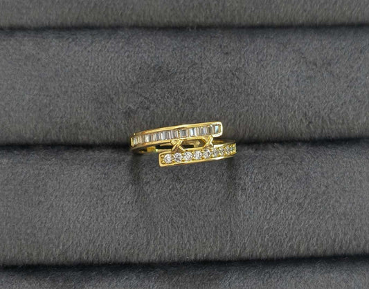 Antitarnish Dazzling Princess Ring 18K Gold Plated