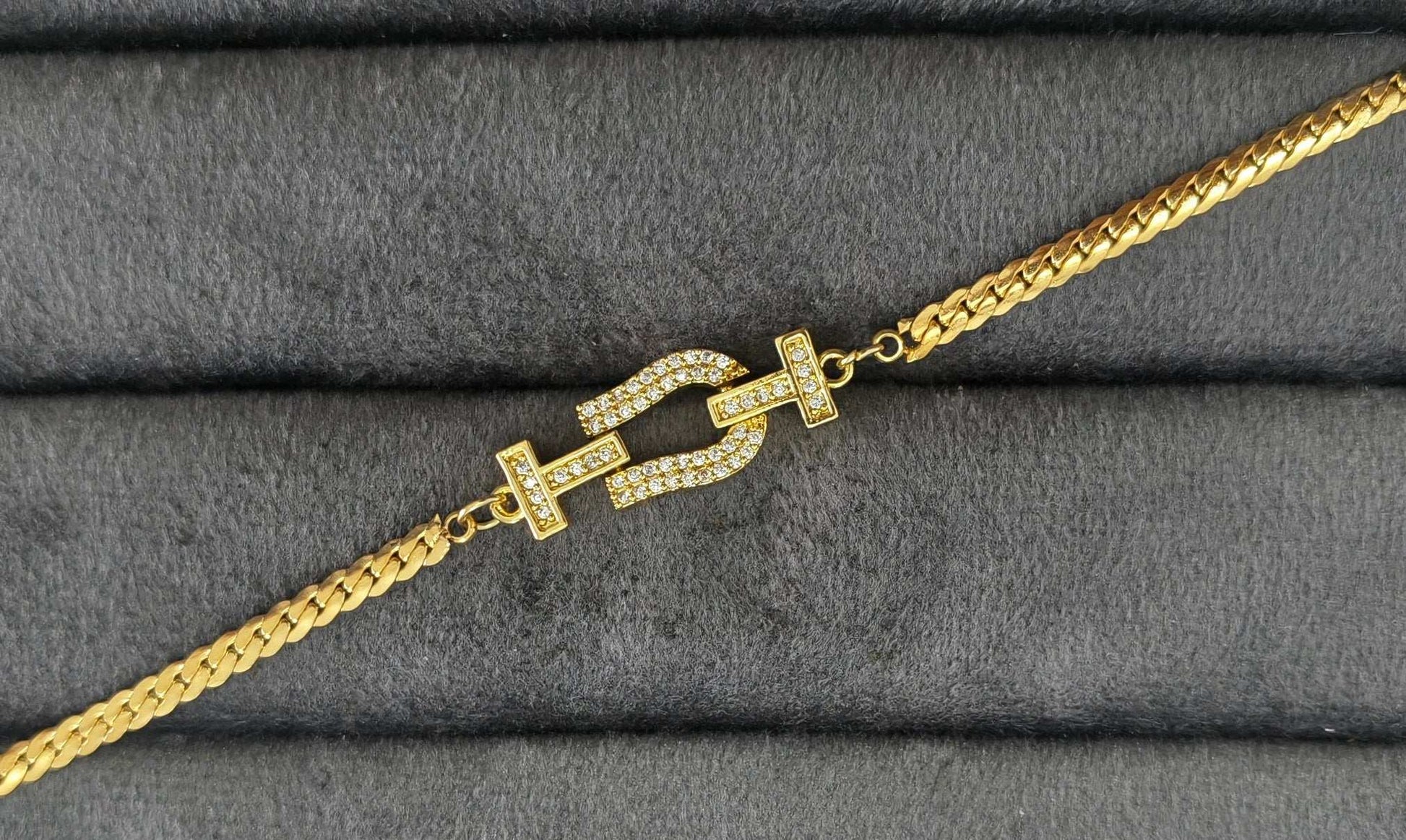 Antitarnish Gold Knot Chain Bracelet 18K Gold Plated