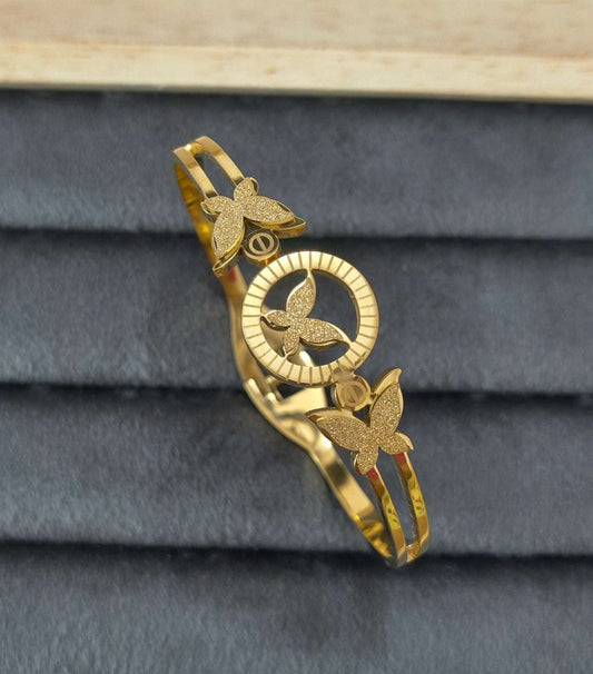 Antitarnish Golden Butterfly Bracelet 18K Gold Plated