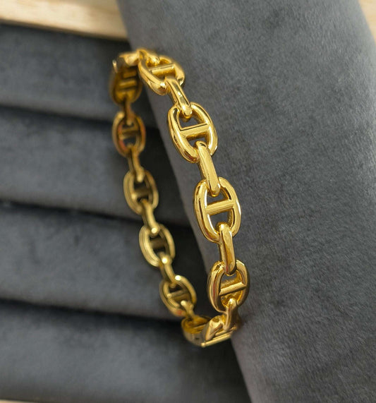 Antitarnish Luxury Link Chain Bracelet 18K Gold Plated