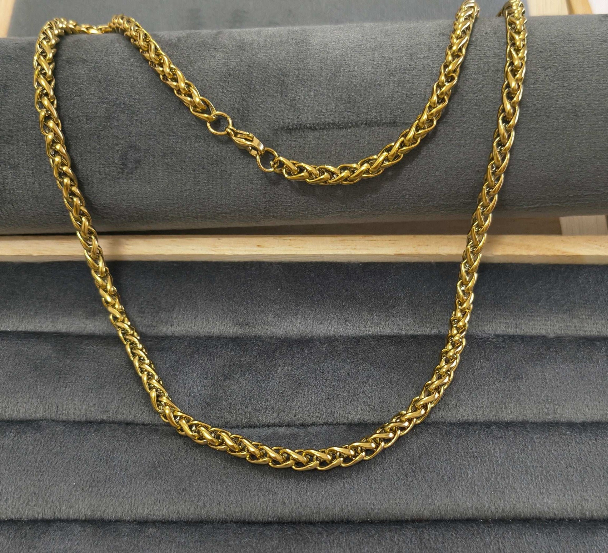 Antitarnish Men's Heavy Bold Style Chain 18K Gold Plated