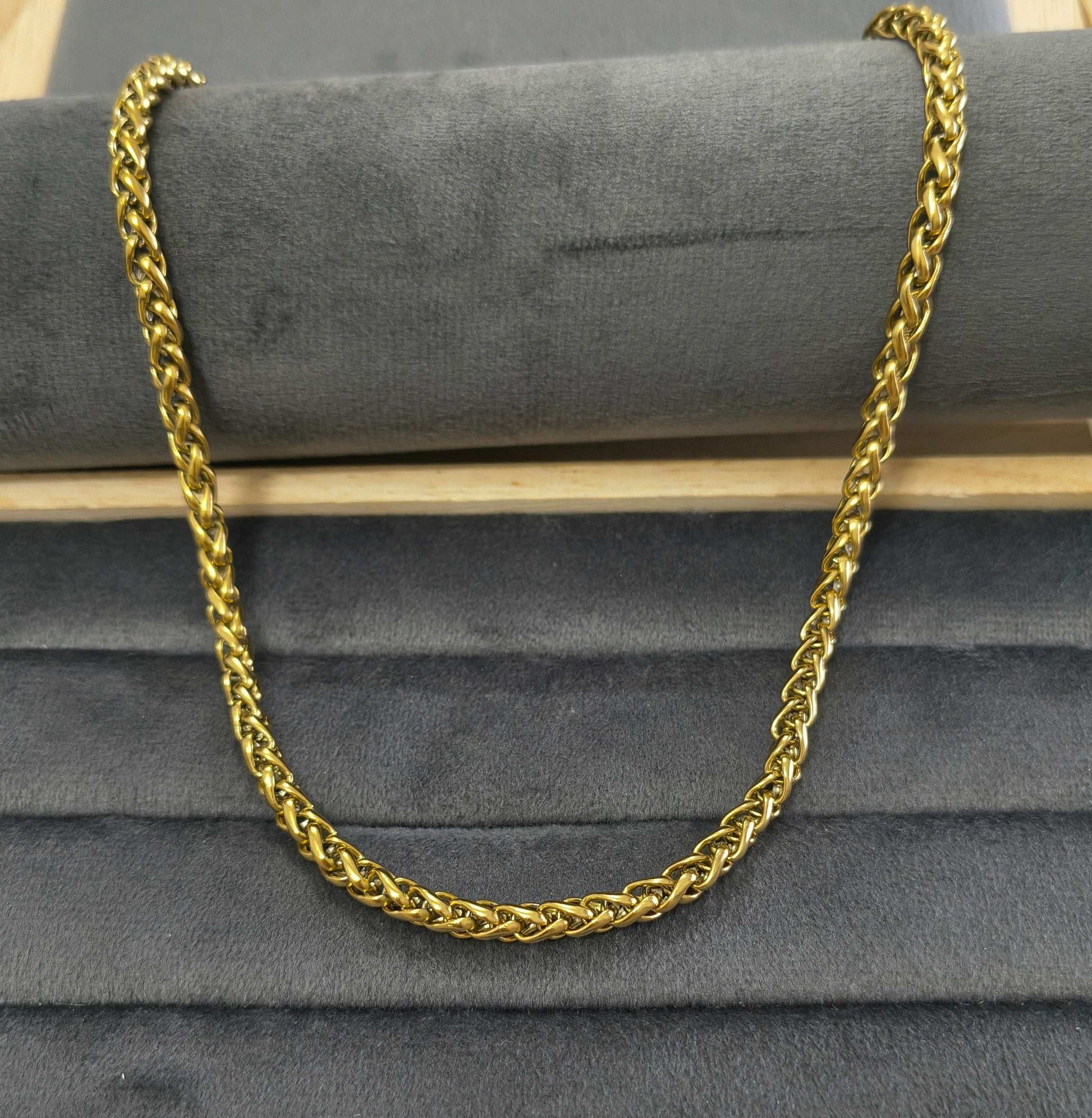 Antitarnish Men's Heavy Bold Style Chain 18K Gold Plated