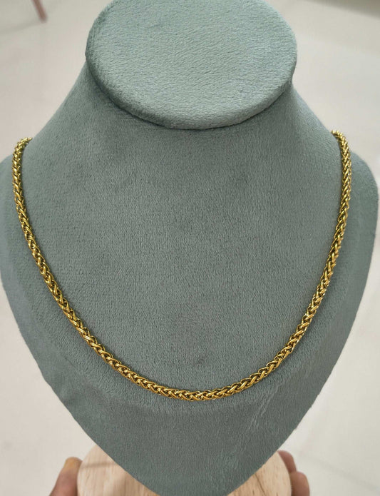 Antitarnish Men's Stylish Braided Chain 18K Gold Plated