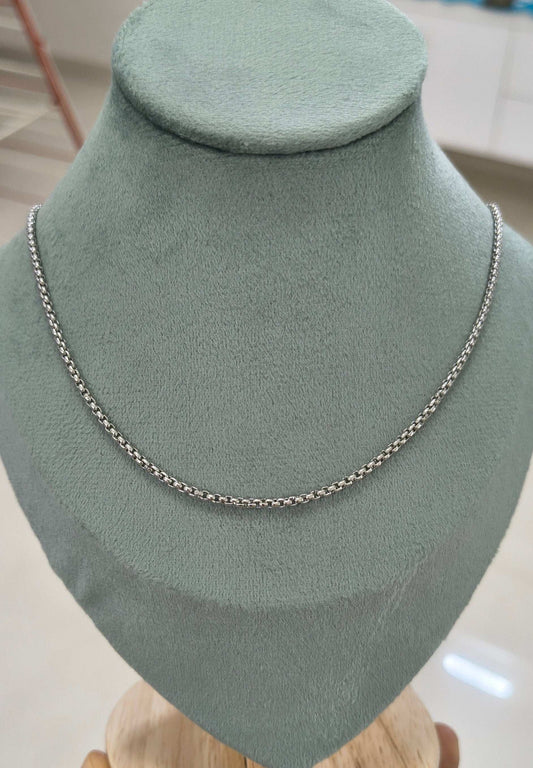 Antitarnish Men's Trendy Silver Chain 18K Gold Plated