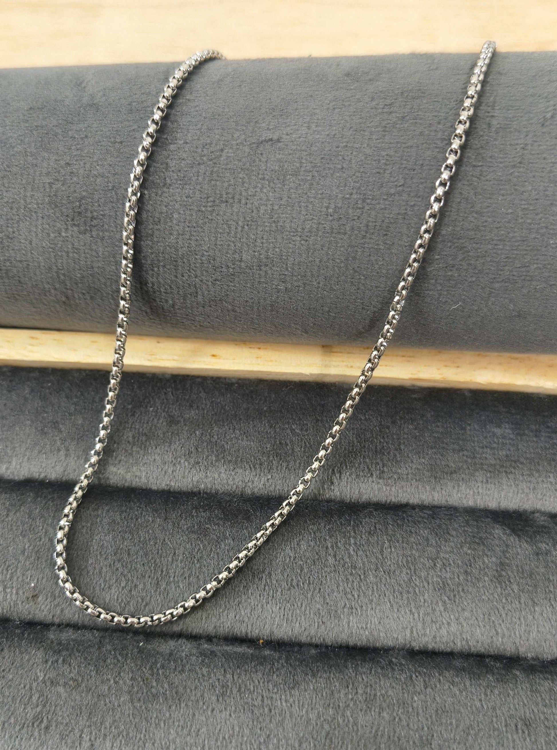 Antitarnish Men's Trendy Silver Chain 18K Gold Plated