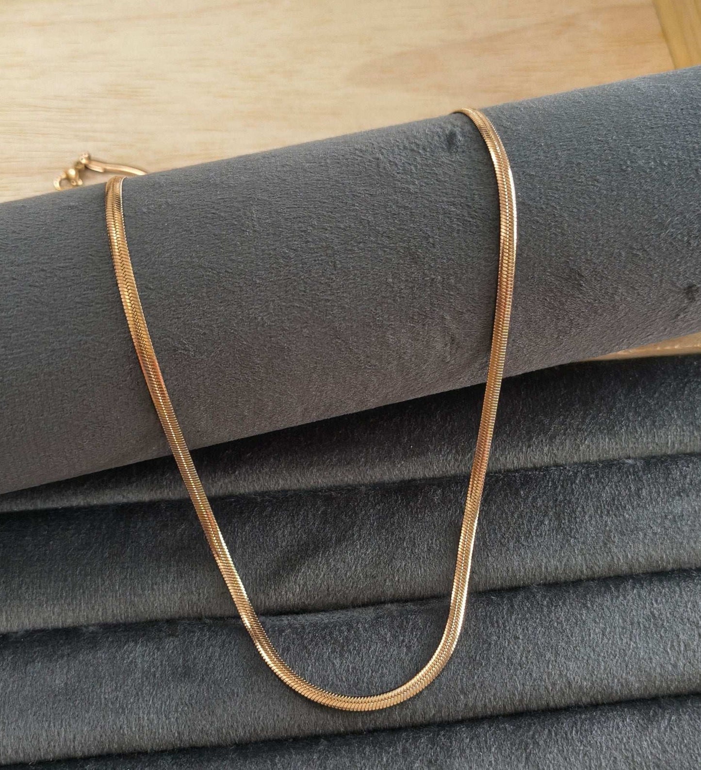 Antitarnish RoseGold Men's Snake Chain 18K Gold Plated