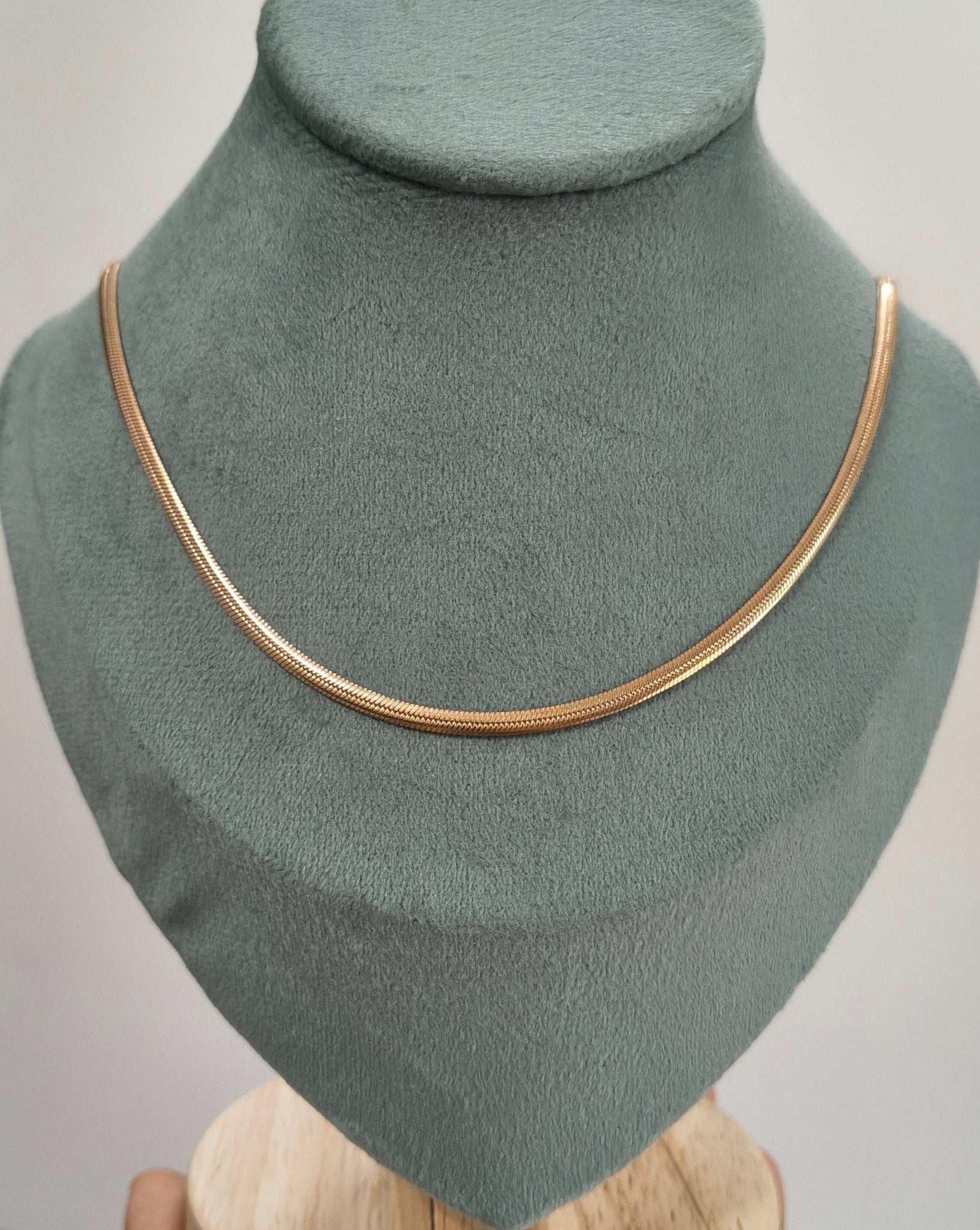 Antitarnish RoseGold Men's Snake Chain 18K Gold Plated