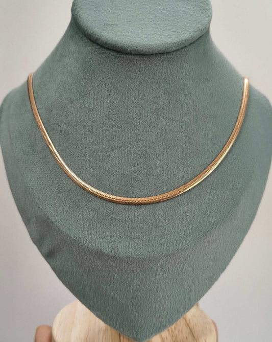 Antitarnish RoseGold Men's Snake Chain 18K Gold Plated