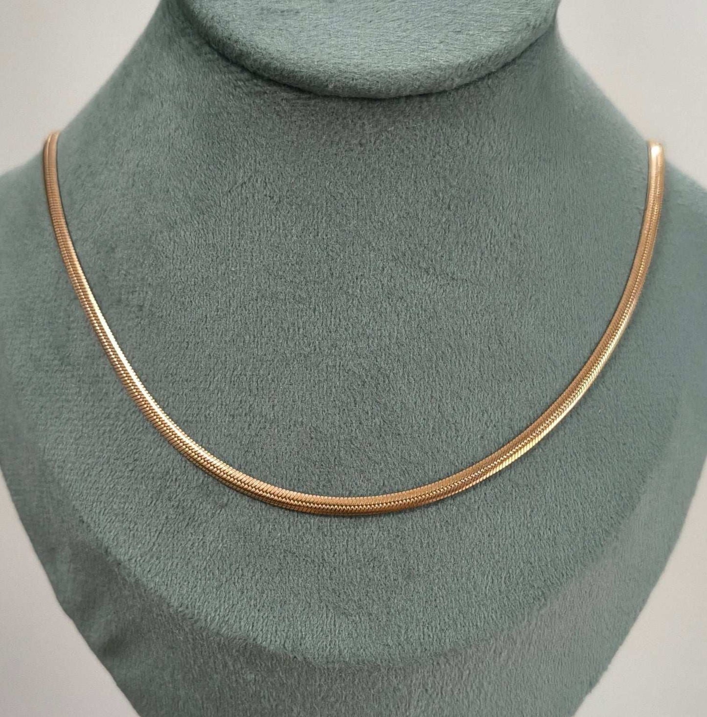 Antitarnish RoseGold Men's Snake Chain 18K Gold Plated