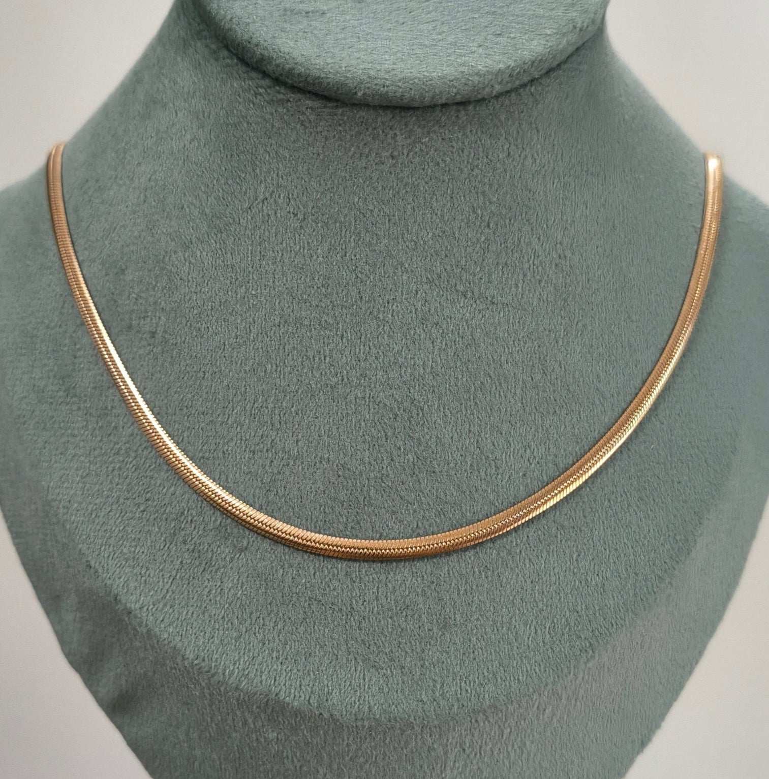 Antitarnish RoseGold Men's Snake Chain 18K Gold Plated