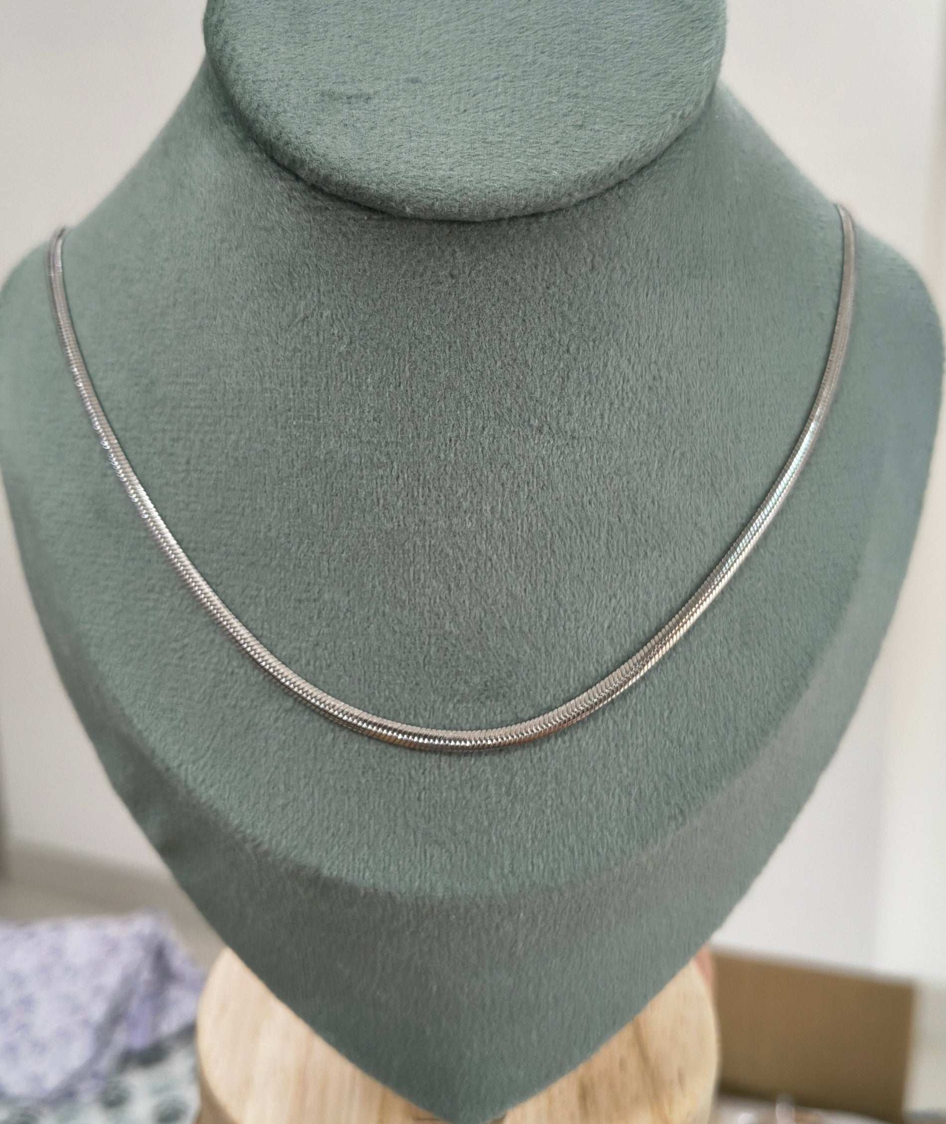 Antitarnish Silver Men's Snake Chain 18K Gold Plated