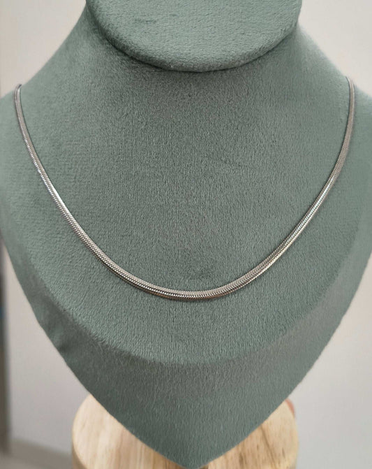 Antitarnish Silver Men's Snake Chain 18K Gold Plated