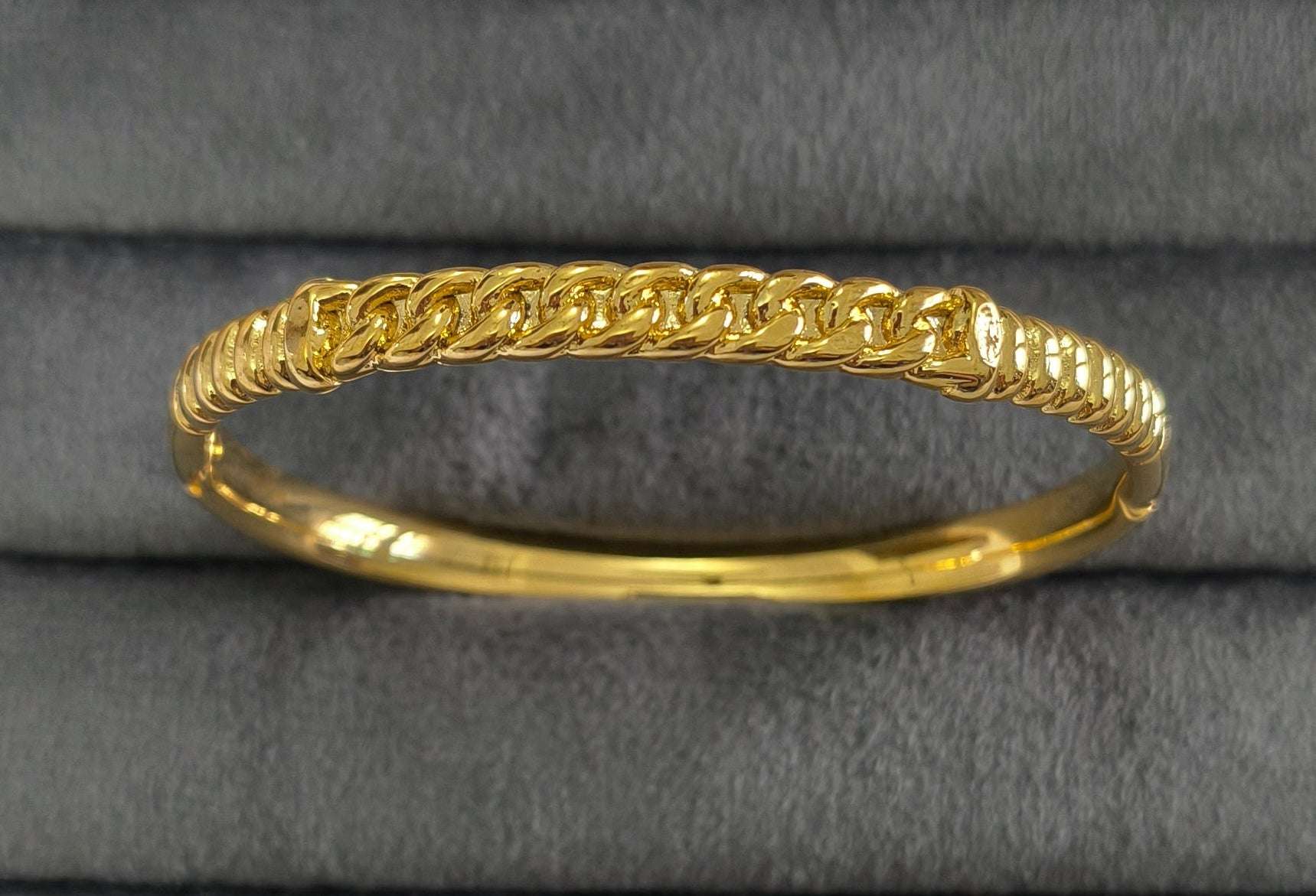 Antitarnish Solid Twist Chain Bracelet 18K Gold Plated