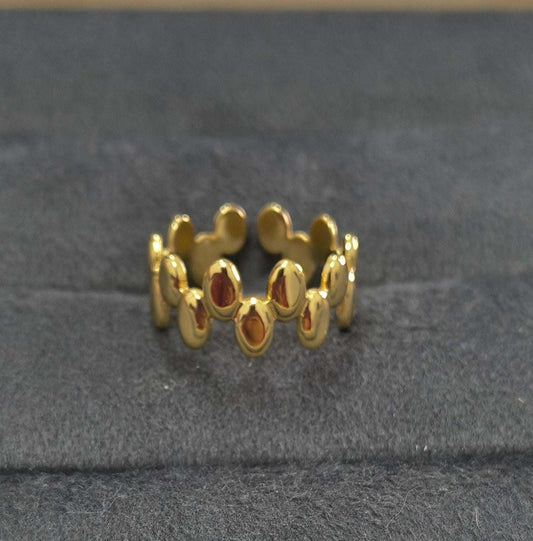 Antitarnish Stylish Adjustable Ring 18K Gold Plated