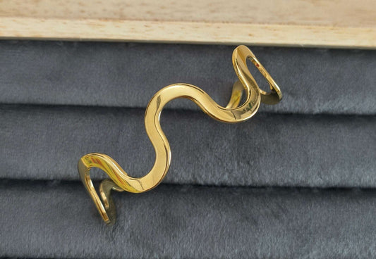 Antitarnish Stylish Wave Bracelet 18K Gold Plated