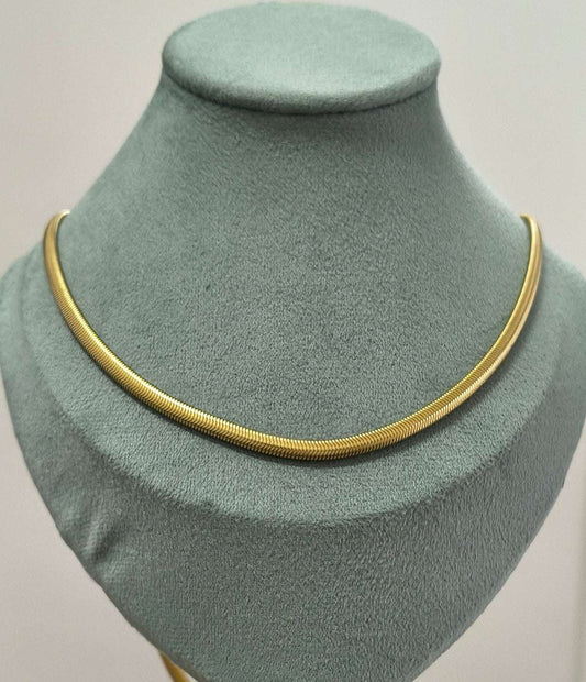 Antitarnish Unisex Filled Snake Chain 18K Gold Plated