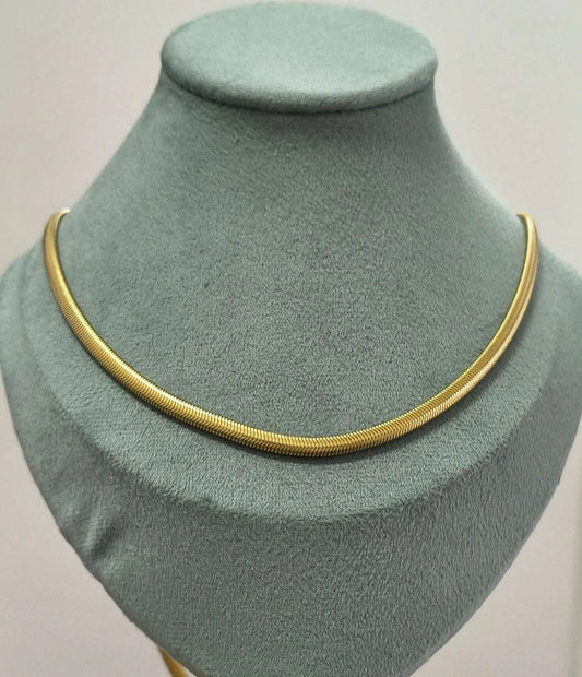 Antitarnish Unisex Filled Snake Chain 18K Gold Plated
