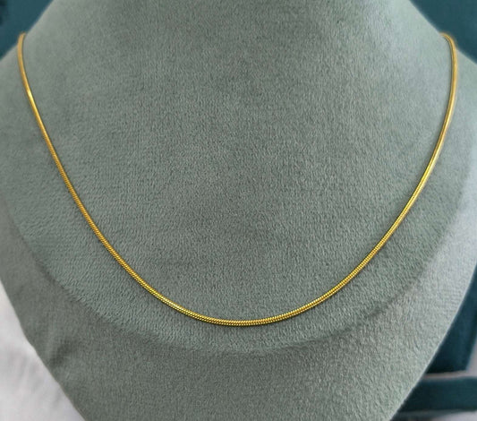 Antitarnish Unisex Fine Rope Chain 18K Gold Plated