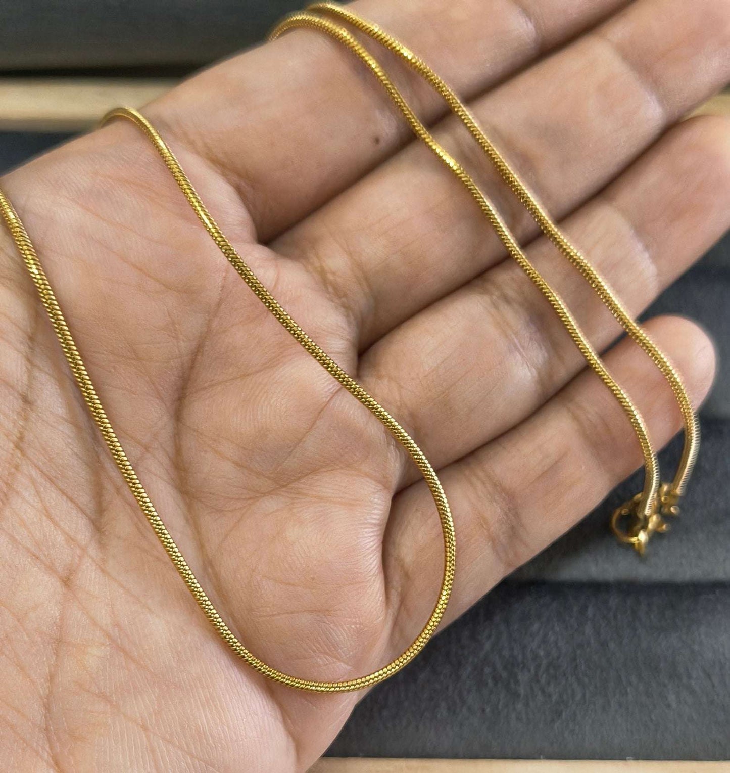 Antitarnish Unisex Fine Rope Chain 18K Gold Plated