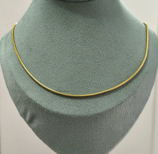Antitarnish Unisex Rope Chain 18K Gold Plated
