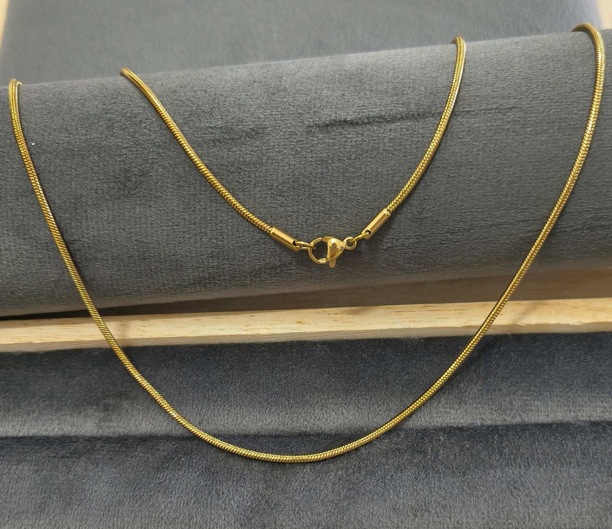 Antitarnish Unisex Rope Chain 18K Gold Plated