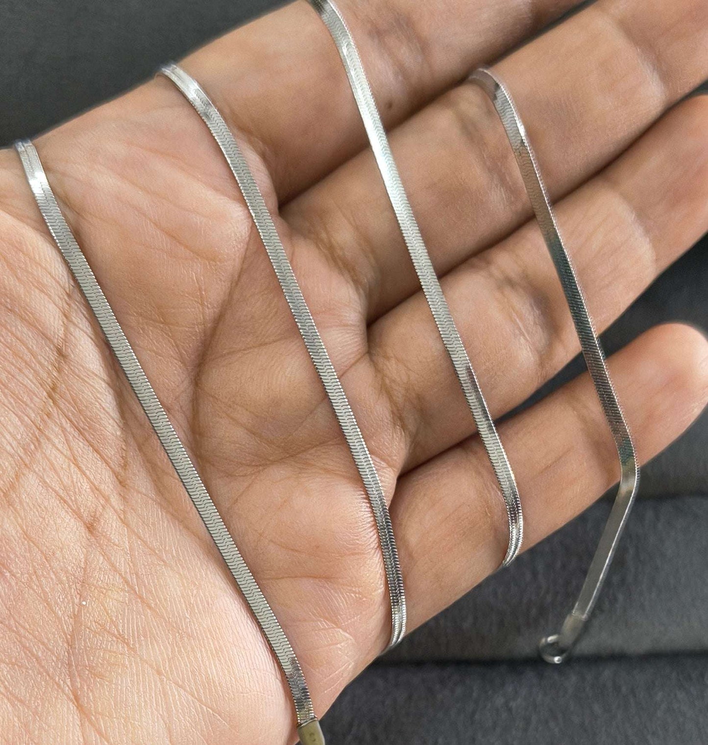 Antitarnish Unisex Sleek Snake Chain Silver Plated