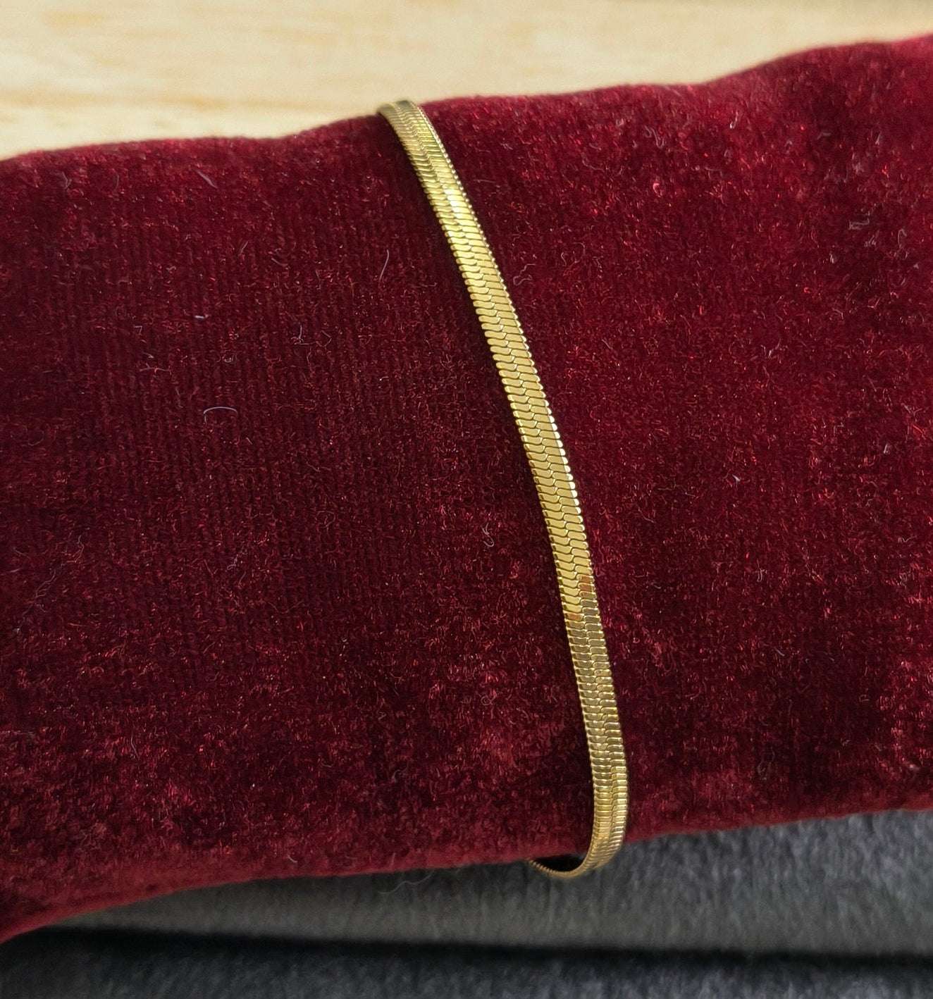 Antitarnish Unisex Snake Chain Bracelet 18K Gold Plated