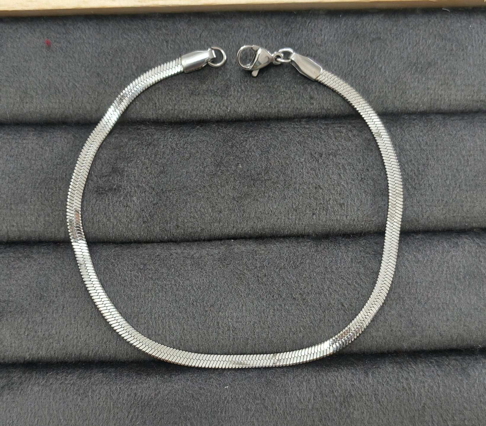 Antitarnish Unisex Snake Chain Bracelet Silver Plated