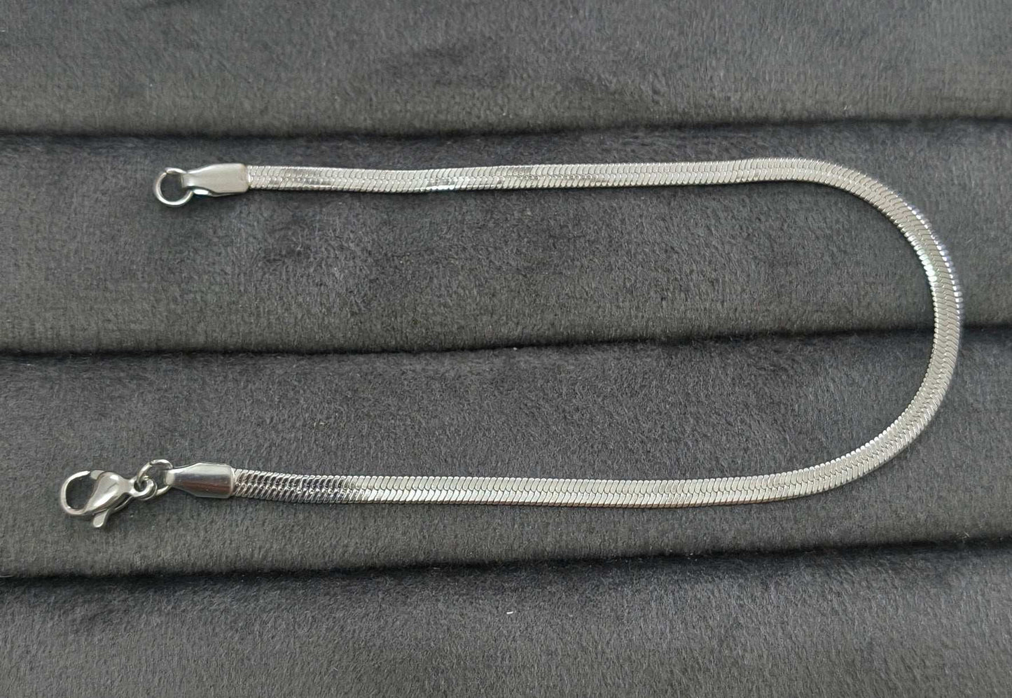 Antitarnish Unisex Snake Chain Bracelet Silver Plated