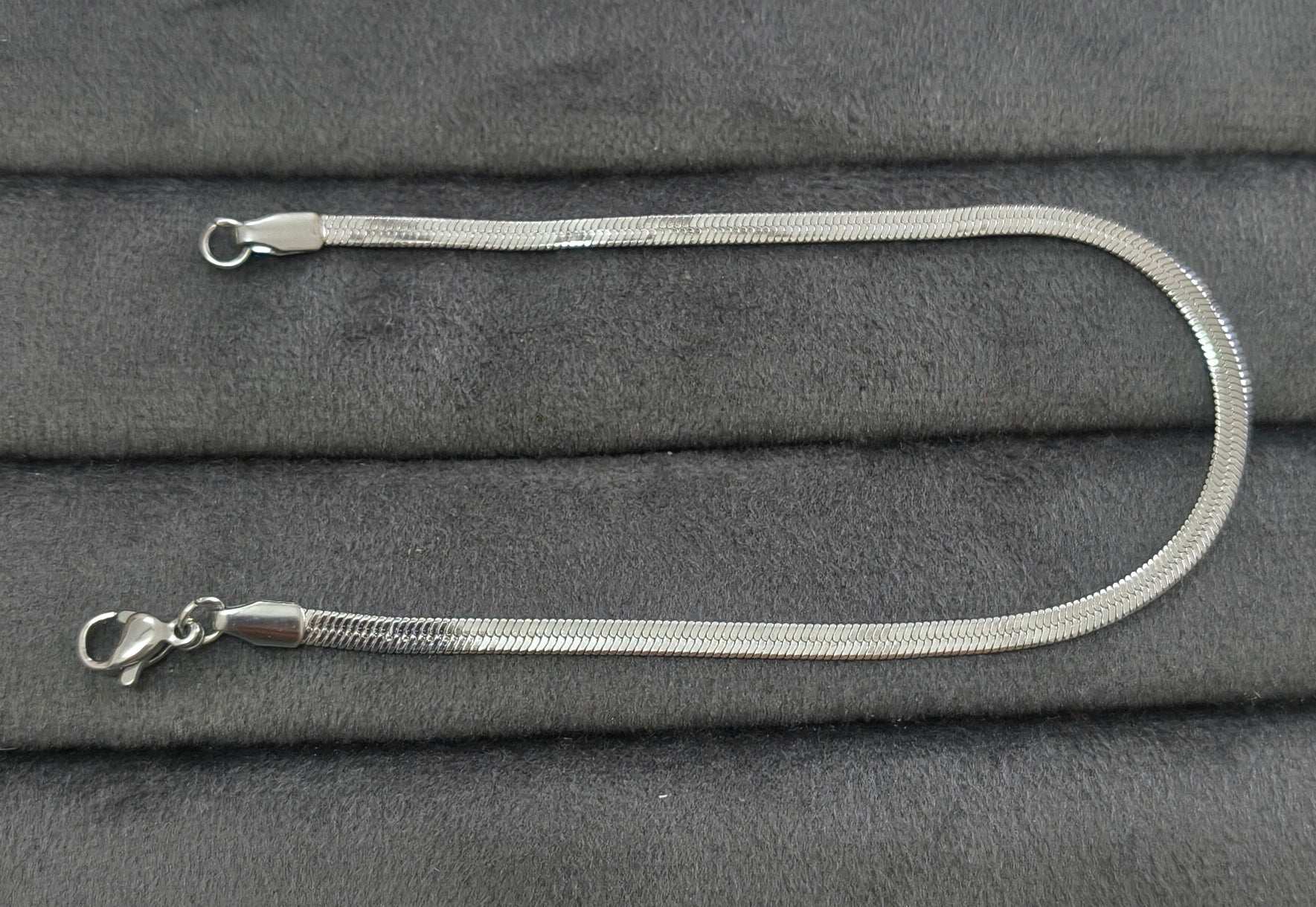 Antitarnish Unisex Snake Chain Bracelet Silver Plated