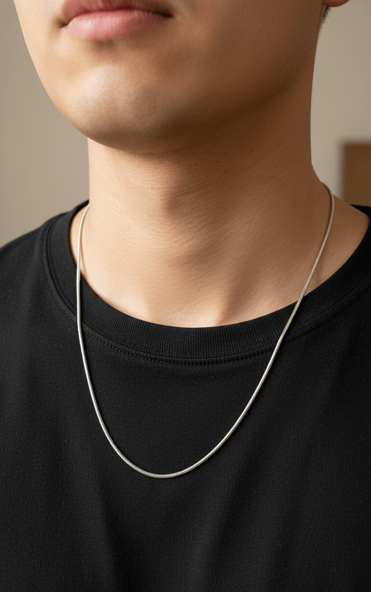 Antitarnish Unisex Solid Rope Chain Silver Plated