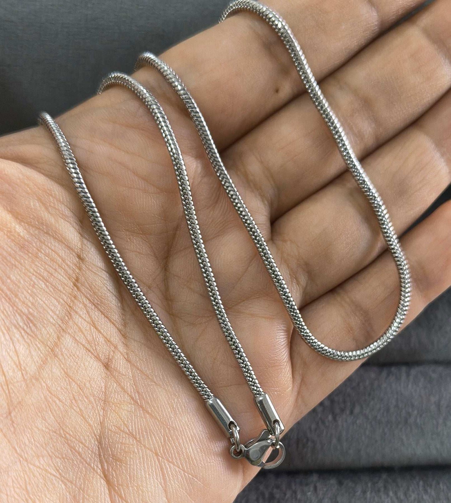 Antitarnish Unisex Solid Rope Chain Silver Plated