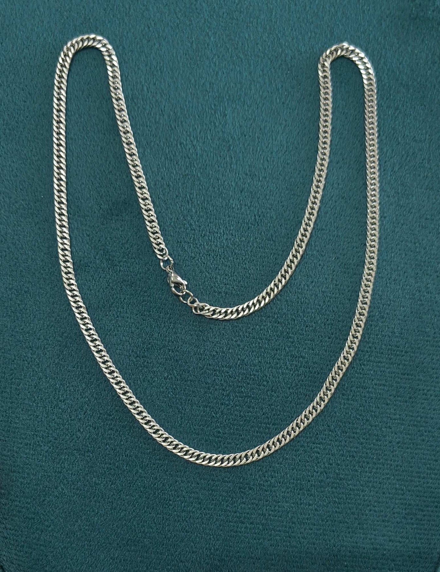 Antitarnish Unisex Stylish Curb Chain Silver Plated