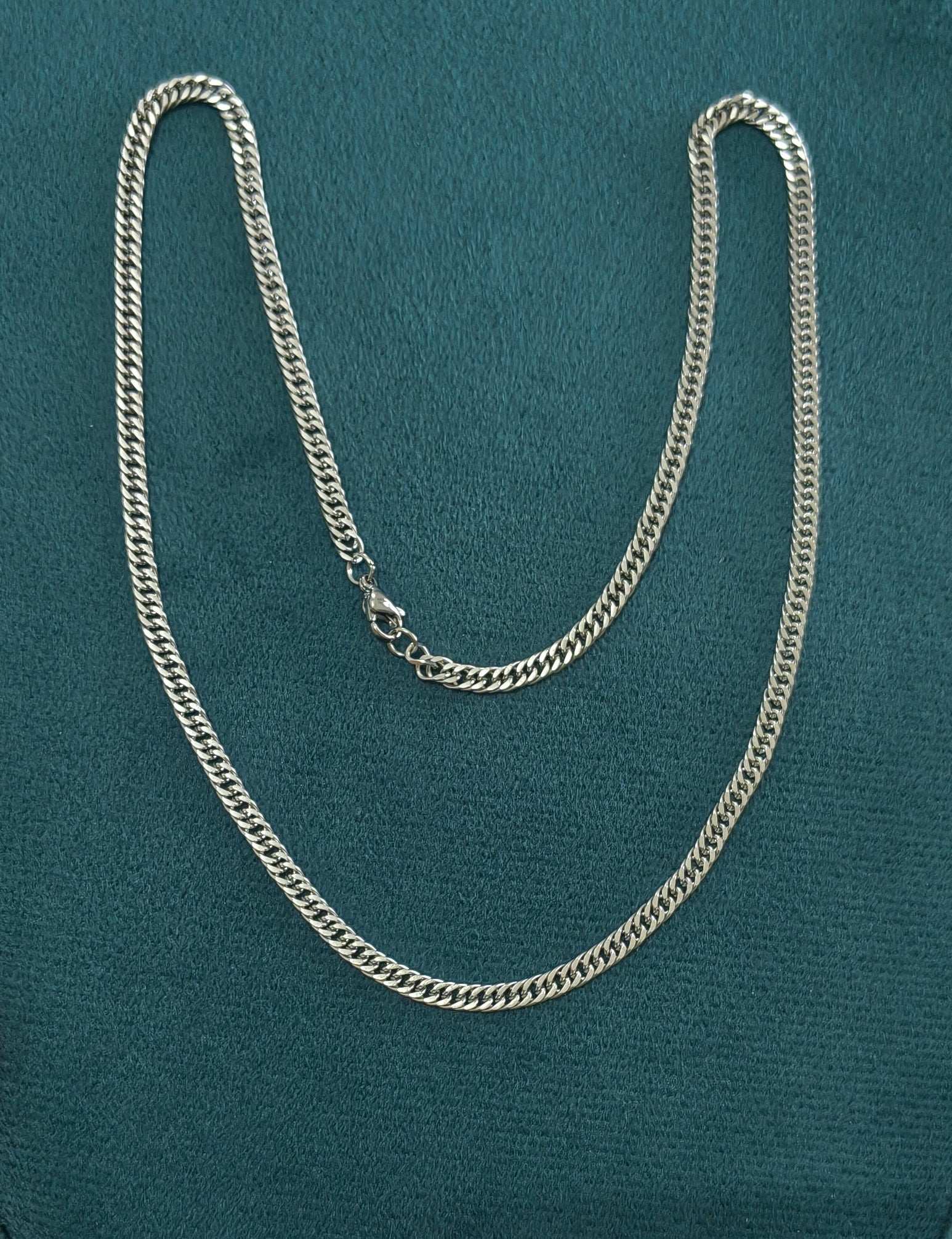 Antitarnish Unisex Stylish Curb Chain Silver Plated