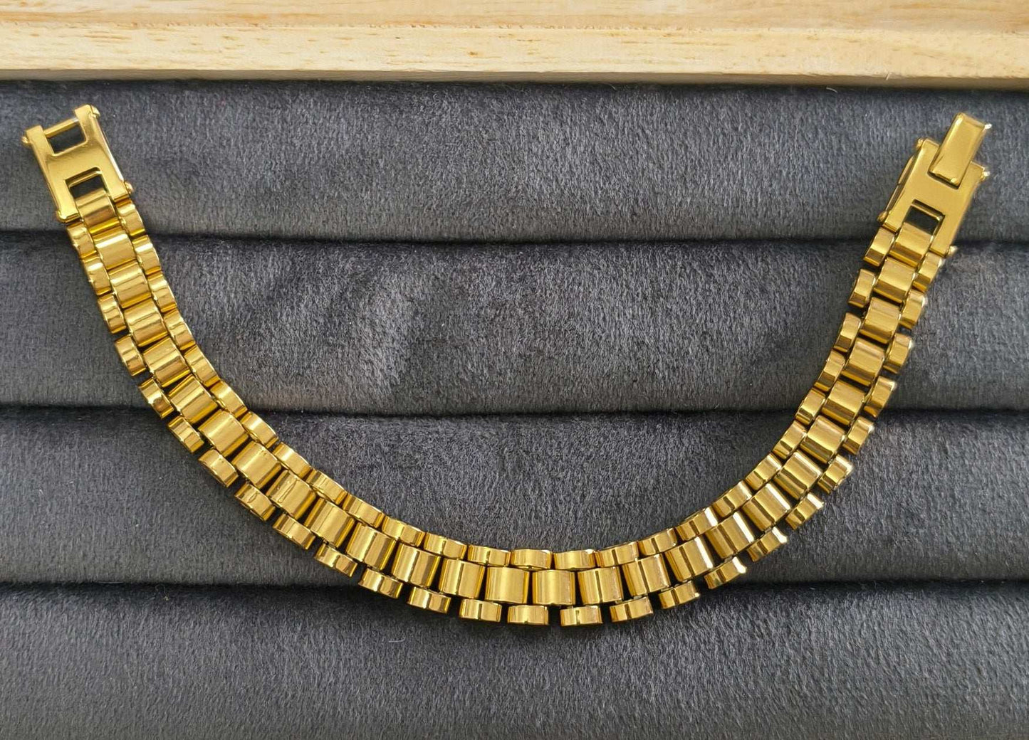 Antitarnish Watch Strap Luxury Chain Bracelet 18K Gold Plated