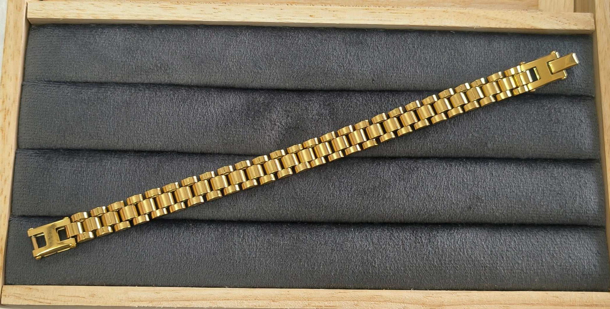 Antitarnish Watch Strap Luxury Chain Bracelet 18K Gold Plated