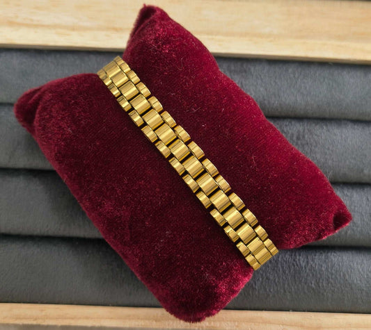 Antitarnish Watch Strap Luxury Chain Bracelet 18K Gold Plated
