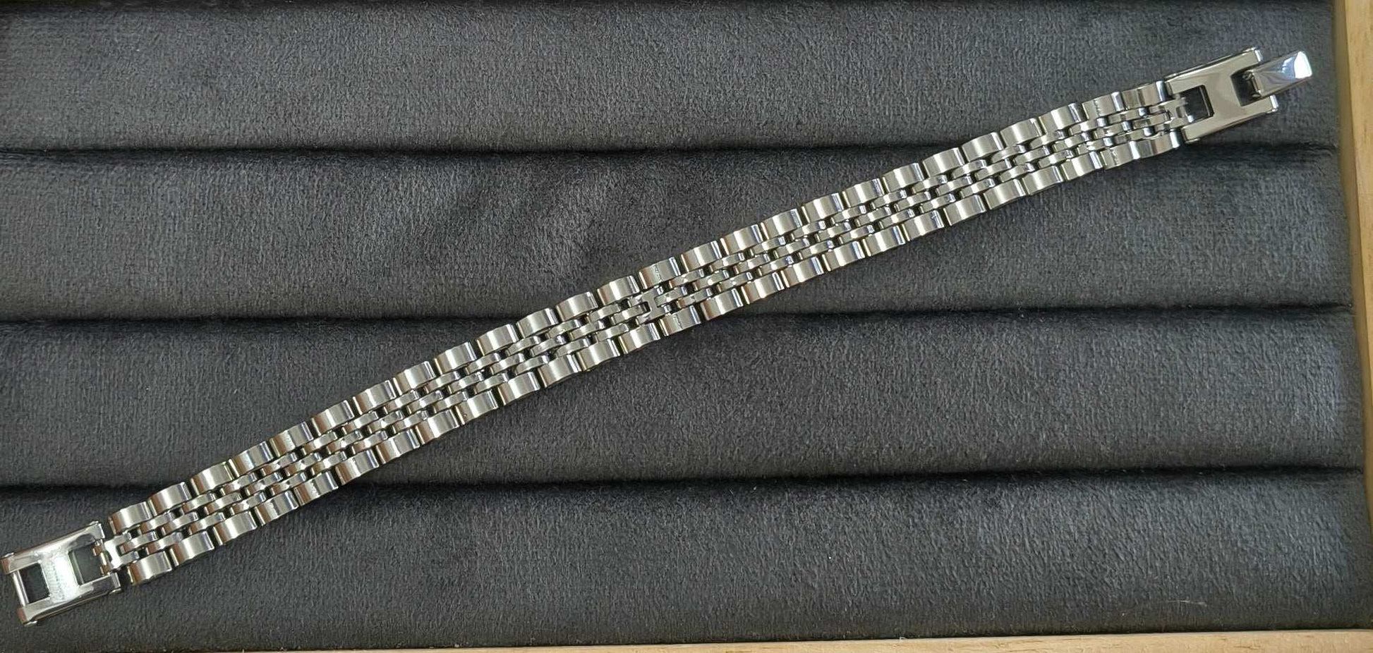Antitarnish Watch Strap Luxury Chain Bracelet Silver Plated