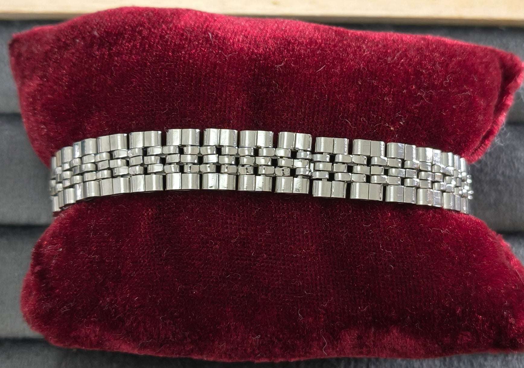 Antitarnish Watch Strap Luxury Chain Bracelet Silver Plated